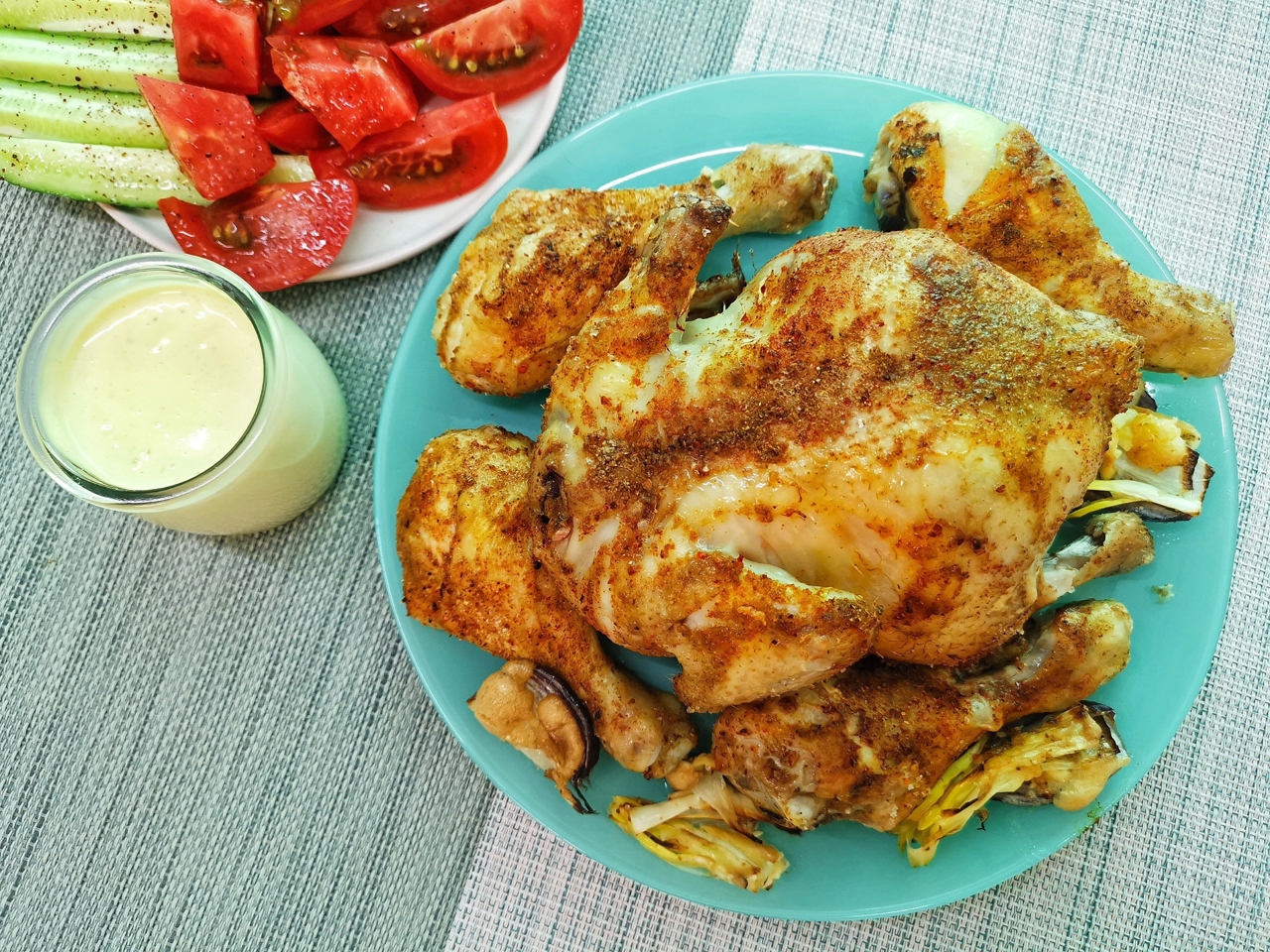 Ginger-Spiced Chicken Baked on Salt