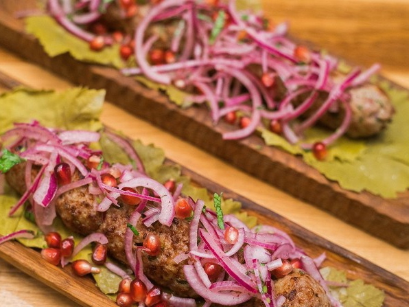 Lamb Lule Kebab with Onions