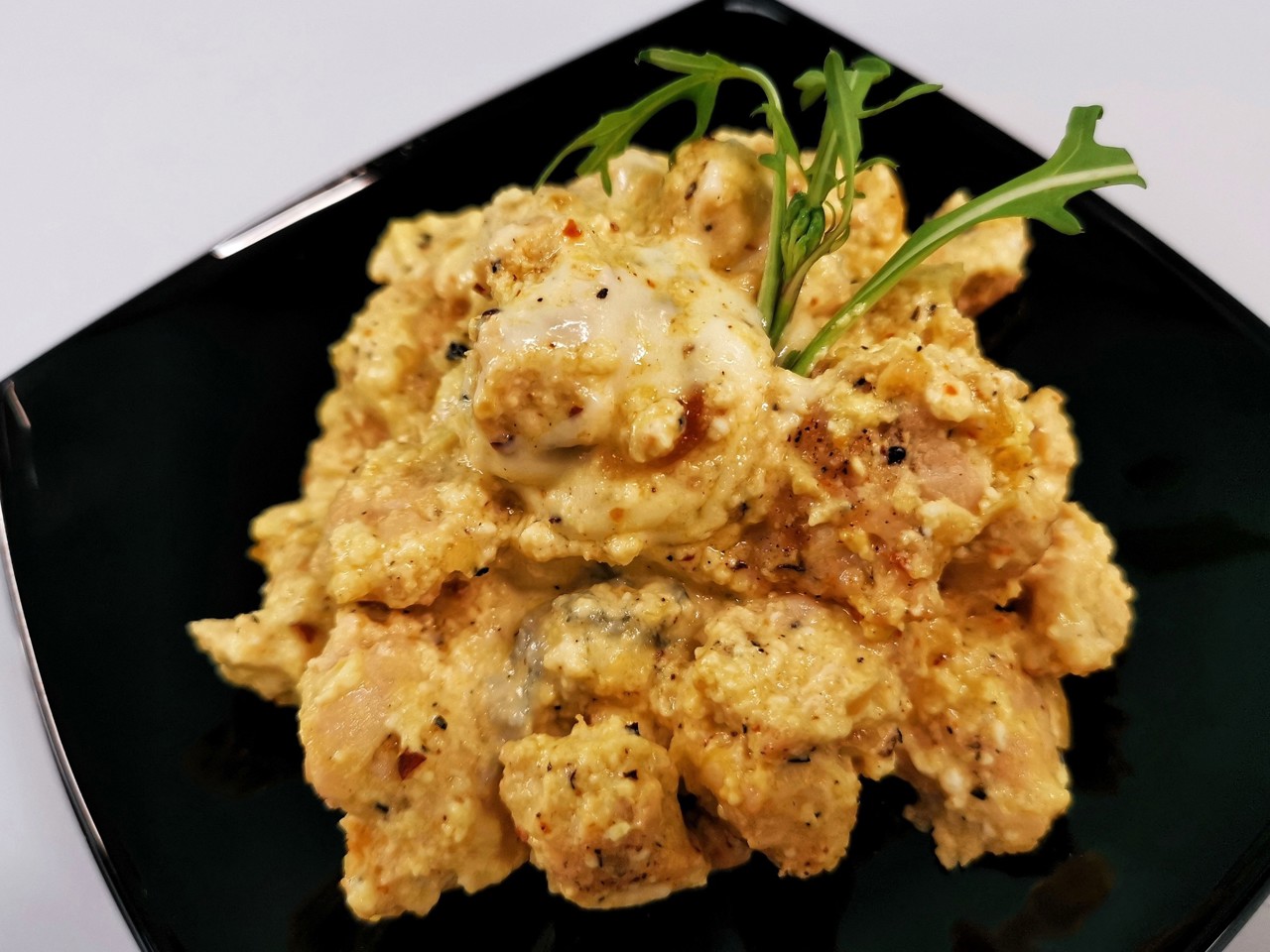 Chicken Mince in Gorgonzola Sauce