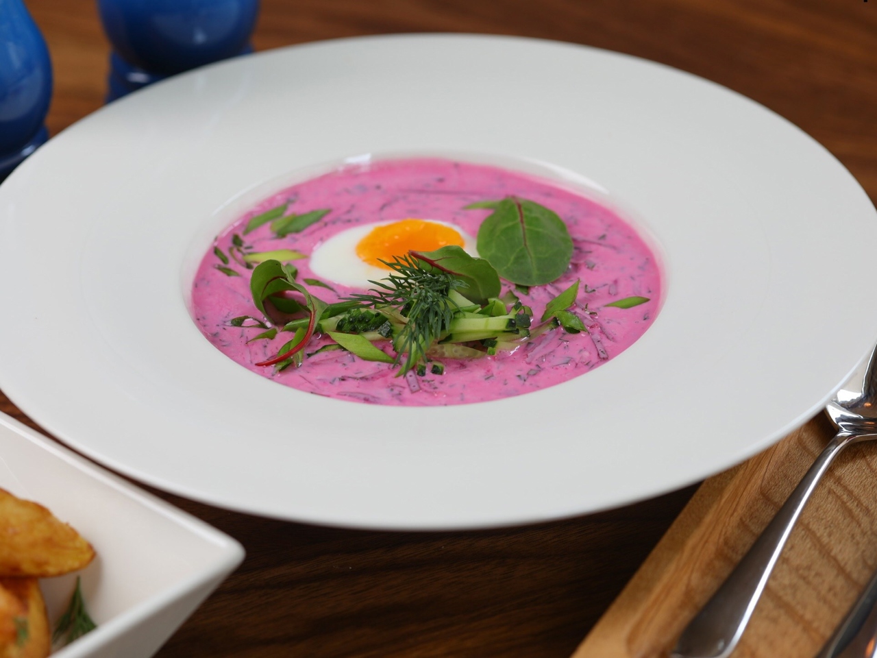 Chilled Beet Soup with Milk