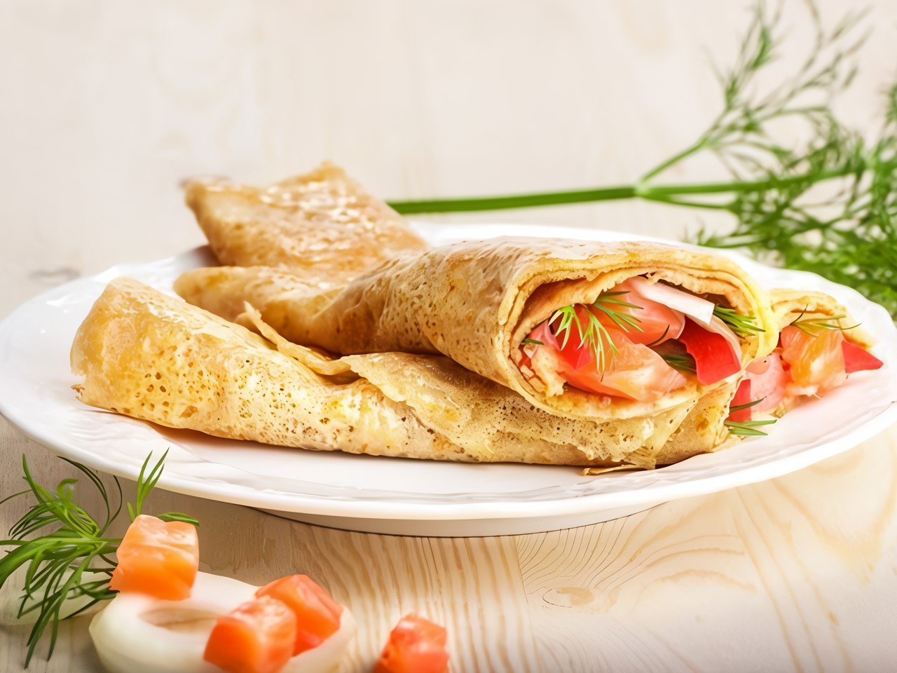 Buckwheat Pancakes with Salmon – Russian recipe