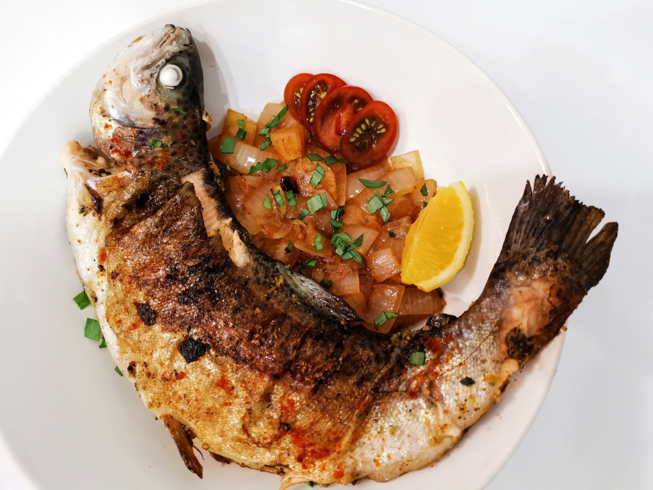 Portion Trout in a Skillet