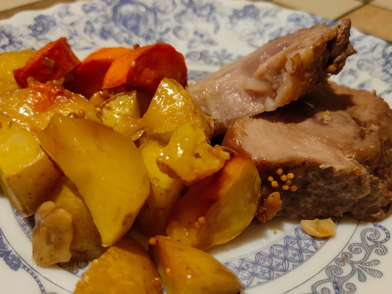 Pork Baked with Potatoes and Carrots