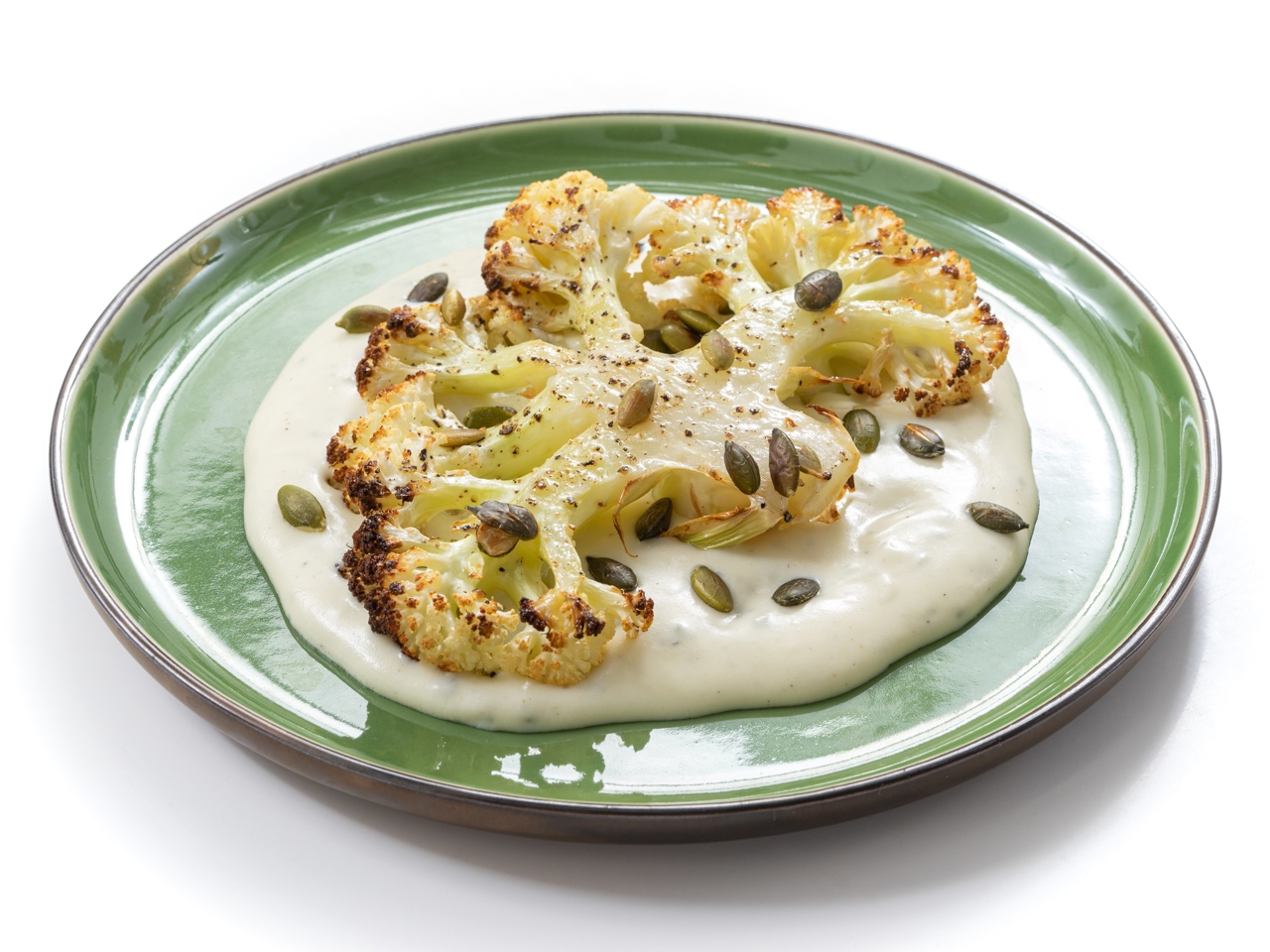Cauliflower Steaks with Blue Cheese Sauce