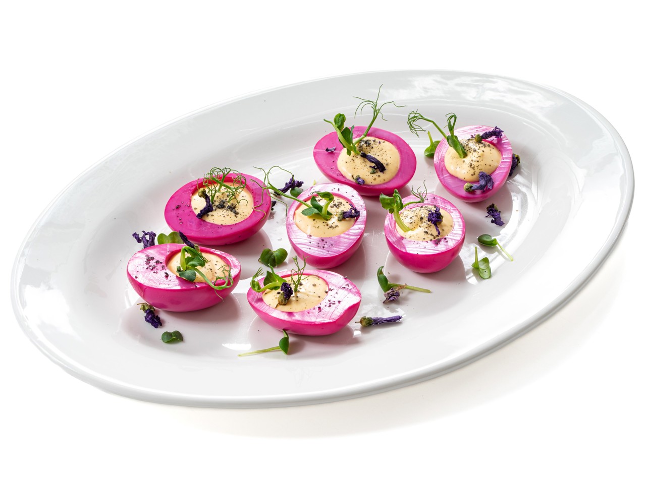 Delicate Stuffed Eggs with Truffle Oil