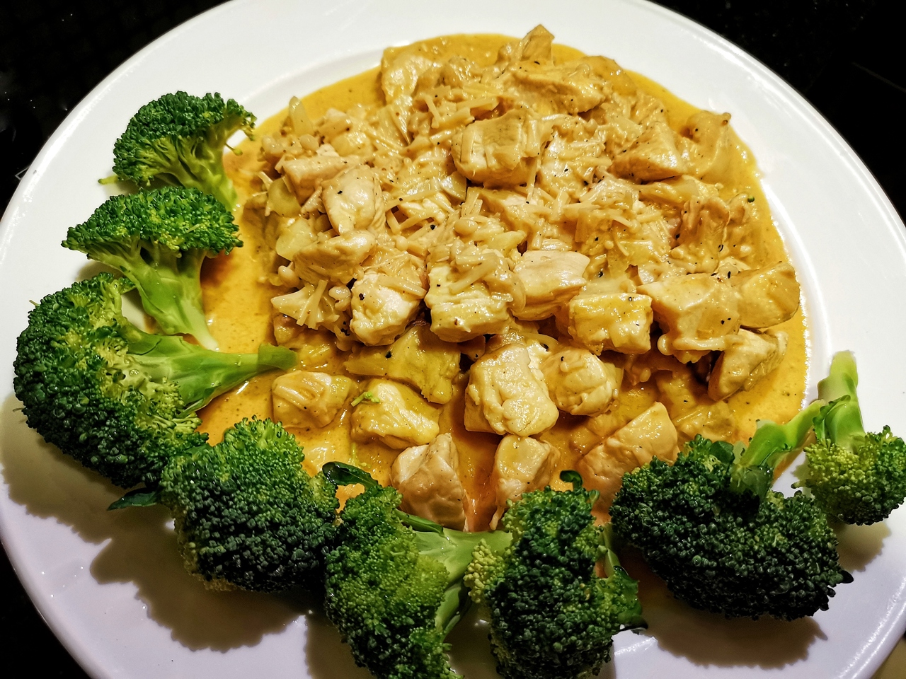 Chicken Stewed in Coconut Milk with Lime and Garlic