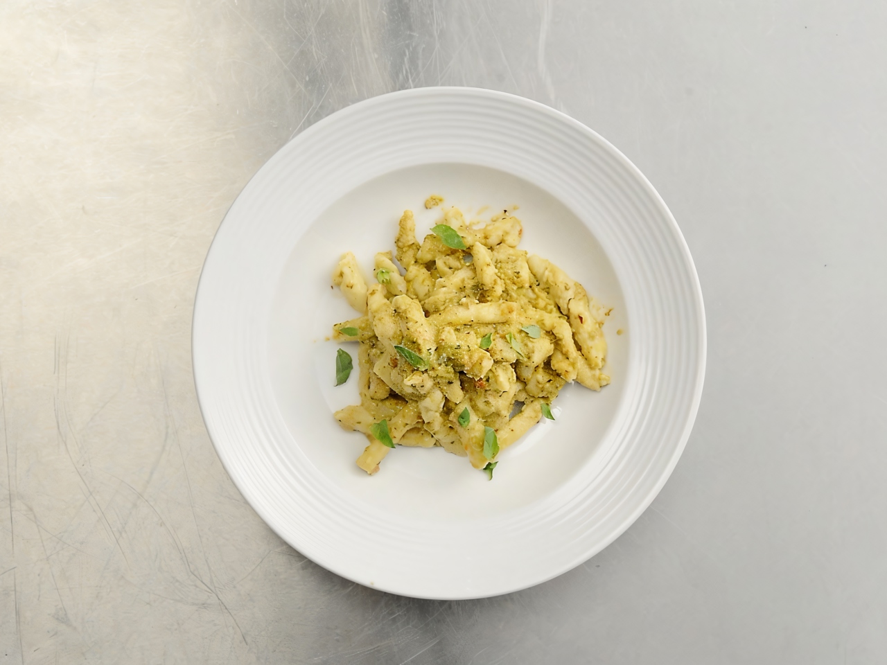 Homemade Busiate Pasta with Trapani-Style Pesto