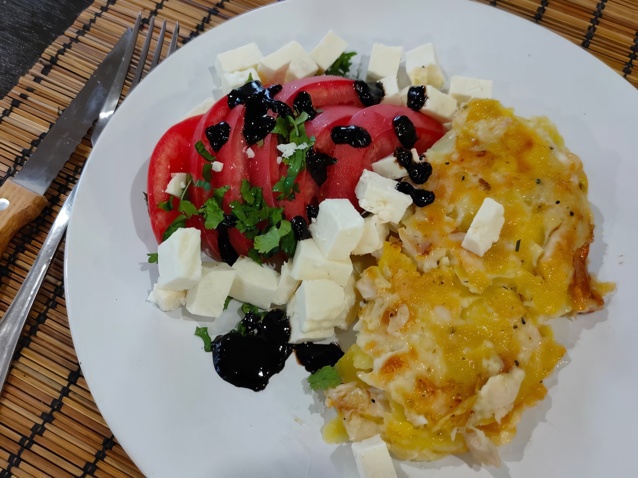 Potato-Chicken Casserole in a Skillet