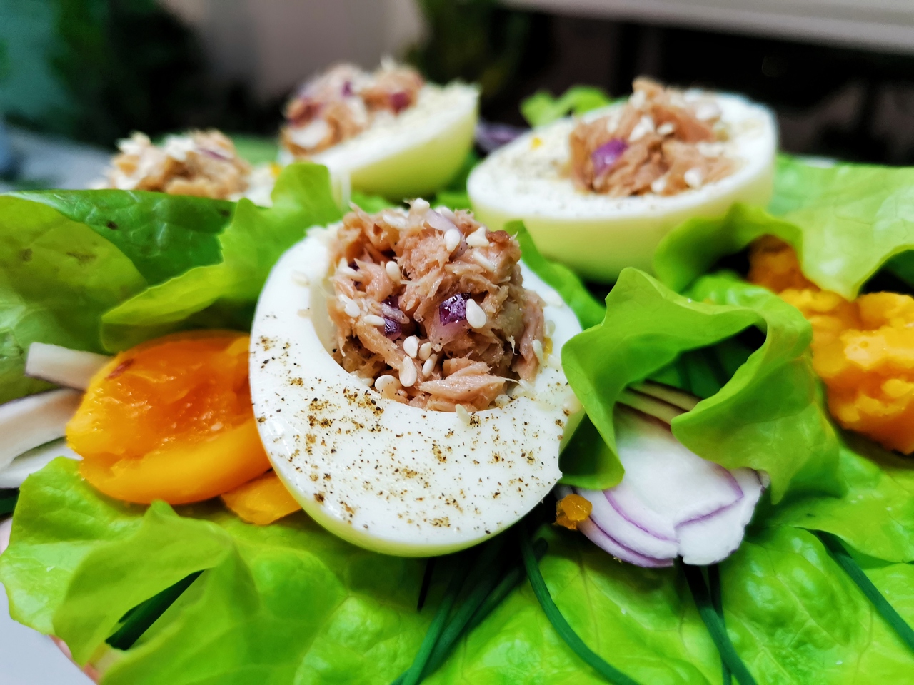Tuna Stuffed Eggs