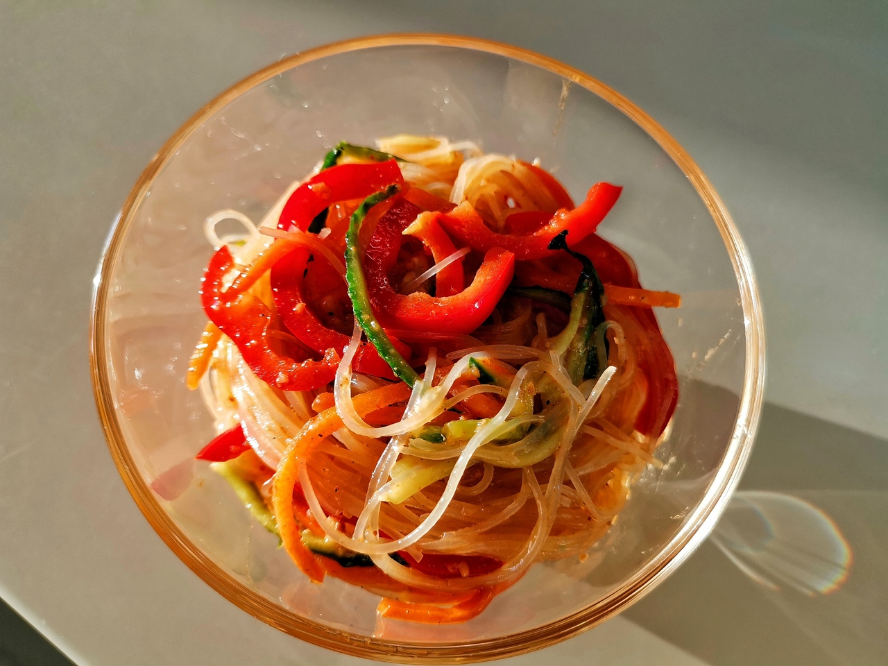 Glass Noodles with Vegetables and Korean-Style Carrots