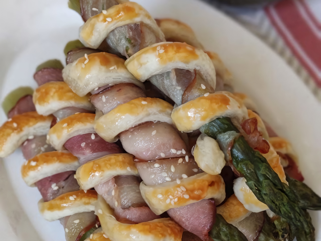 Asparagus in Bacon and Puff Pastry