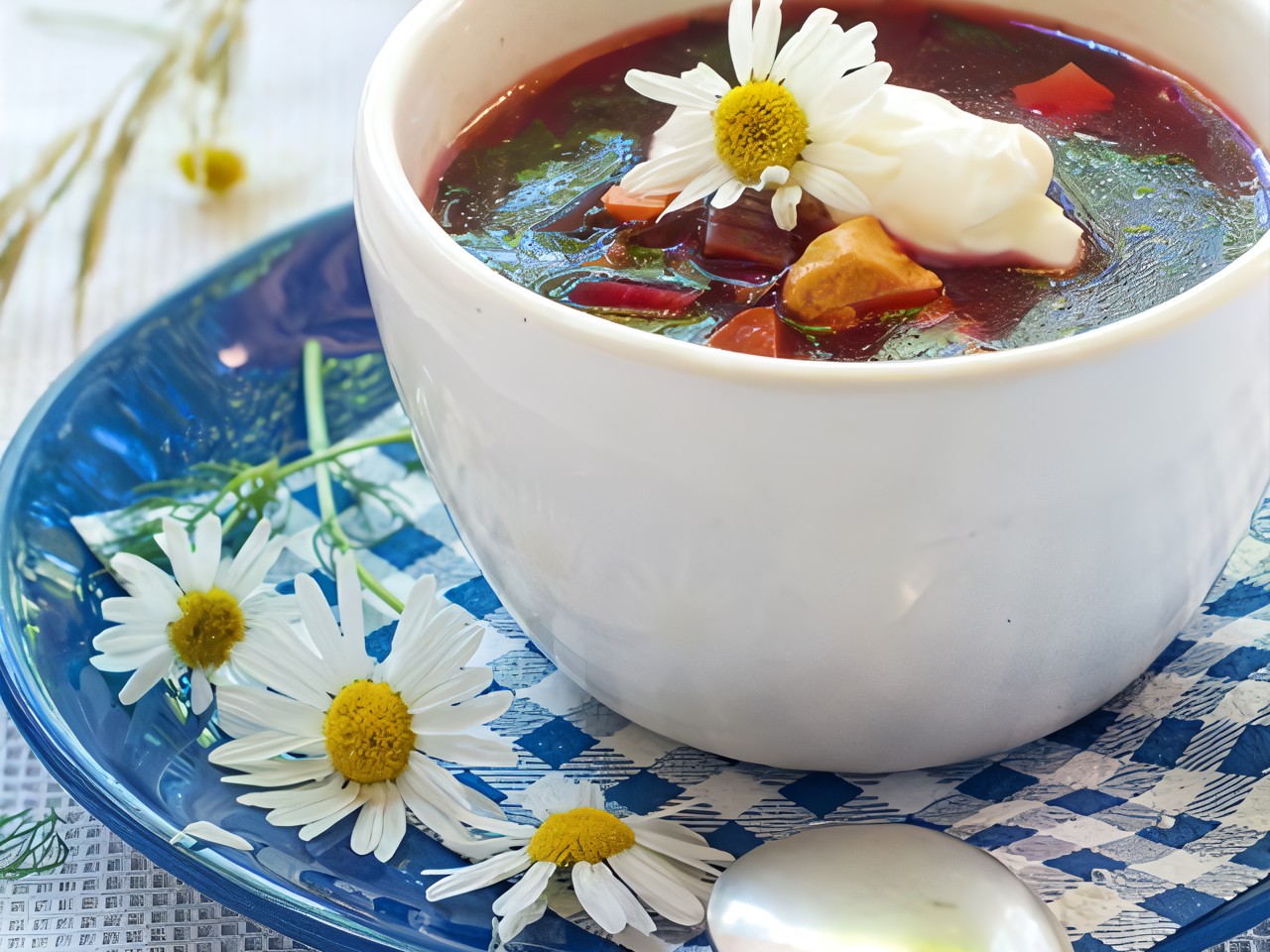 Beetroot Borscht with Scottish Herring – Russian recipe