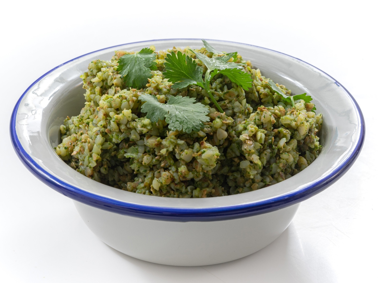 Buckwheat with Middle Eastern Skhug Sauce