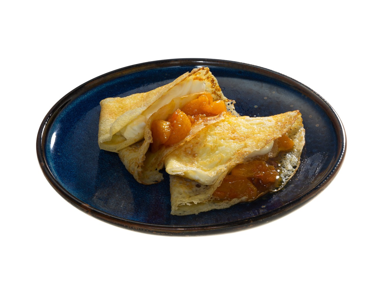 Crepes with Mandarin Marmalade, Mascarpone, and Sweetened Condensed Milk