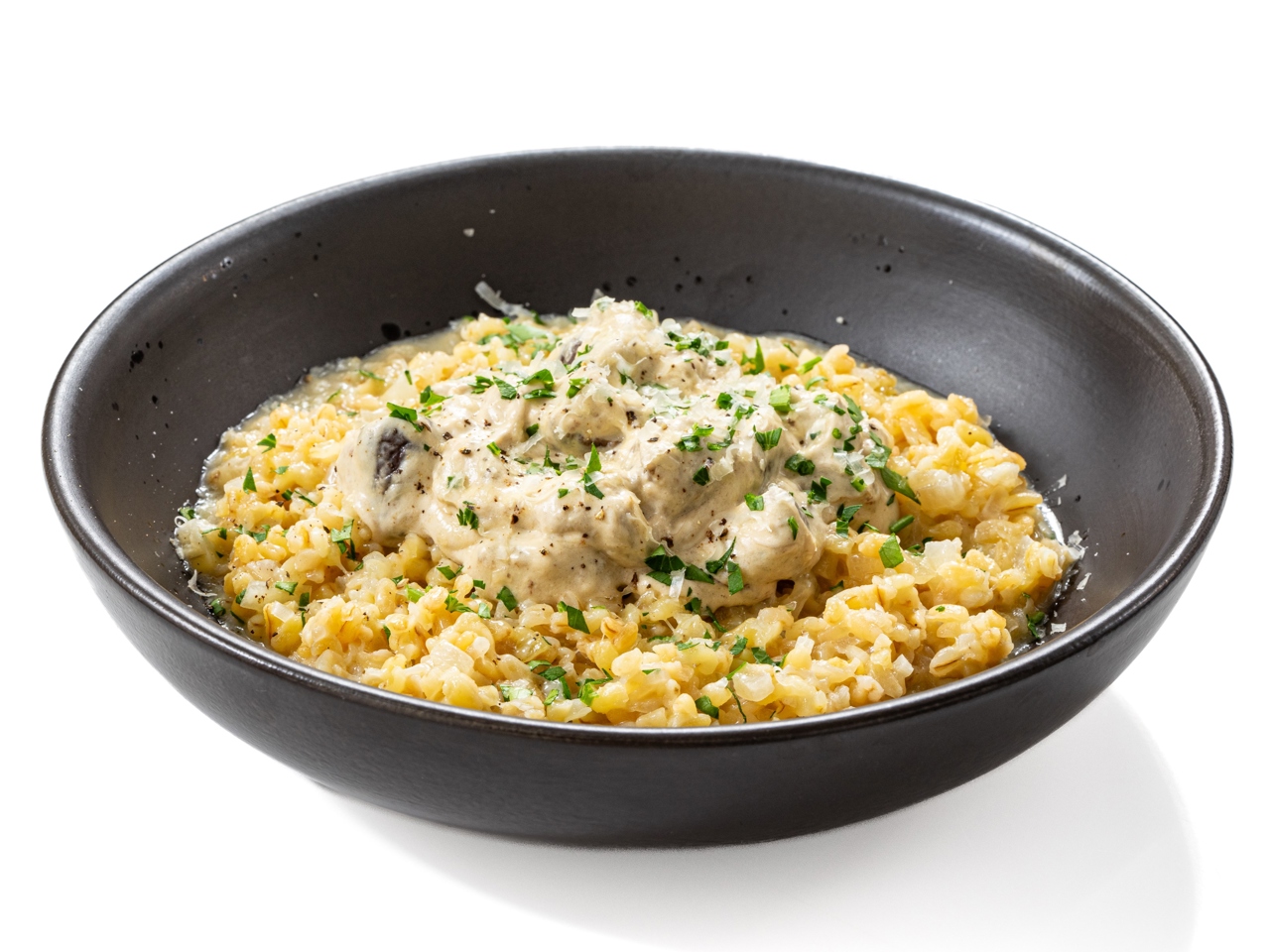 Bulgur Risotto with Porcini Mushrooms