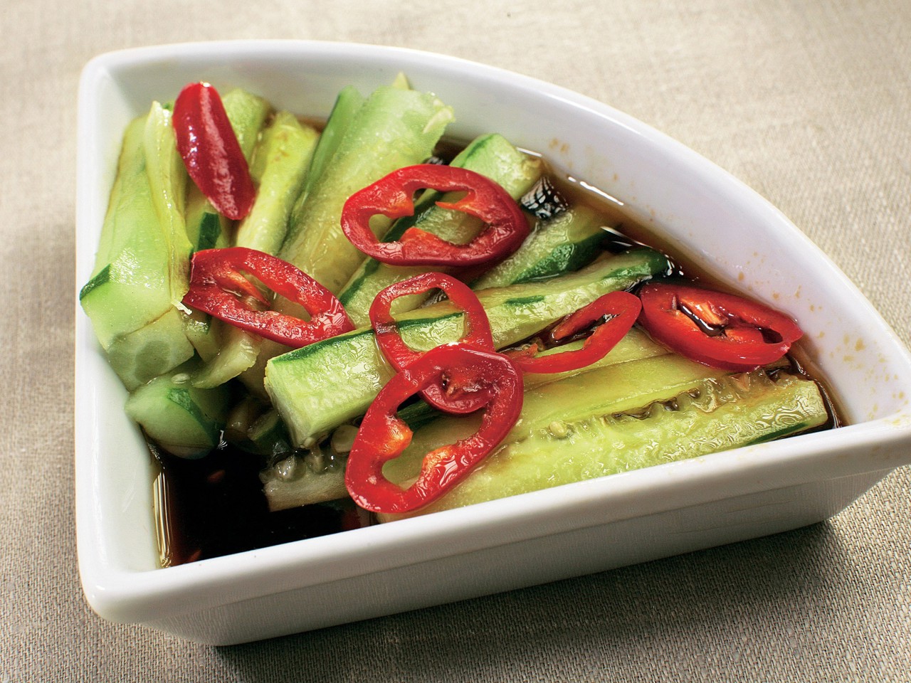 Cucumbers in Spicy Marinade
