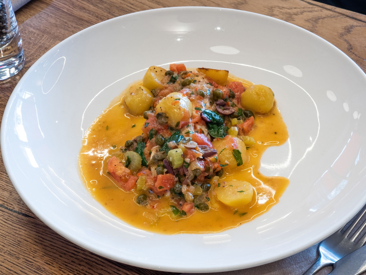 Fish in Salt with Aqua Pazza Sauce