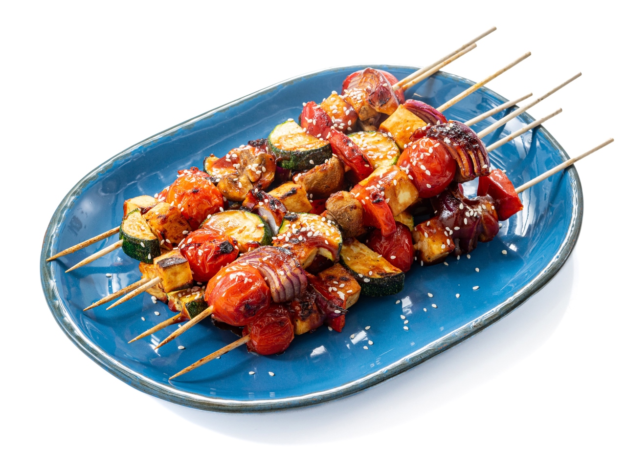 Vegetable Skewers with Tofu