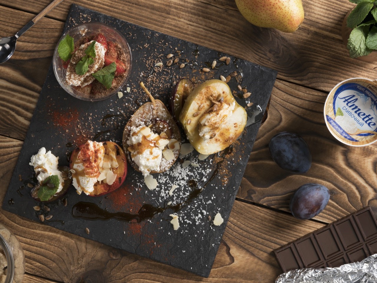 Fruit Snack with Cream Cheese