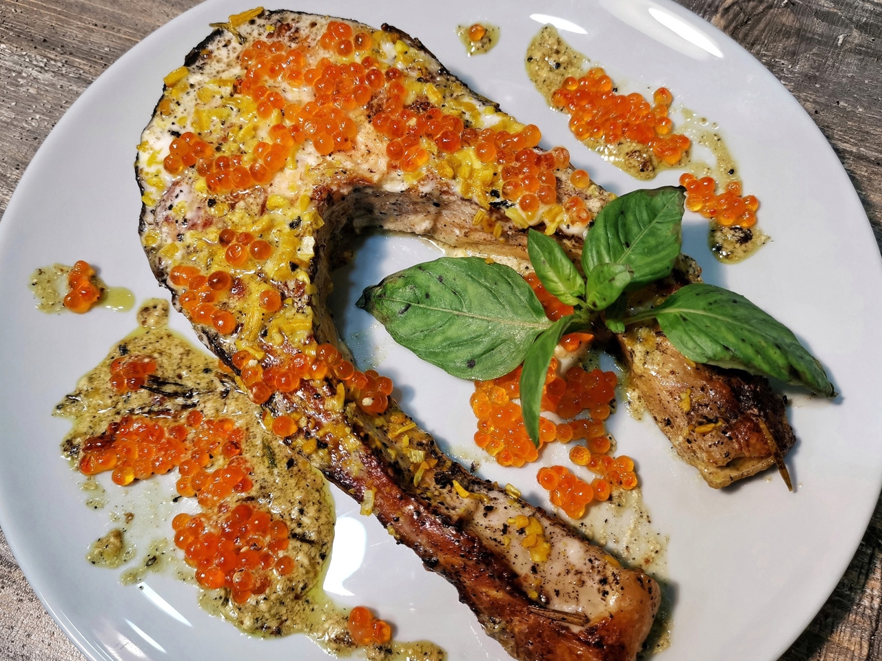 Salmon Steak in Coconut Milk