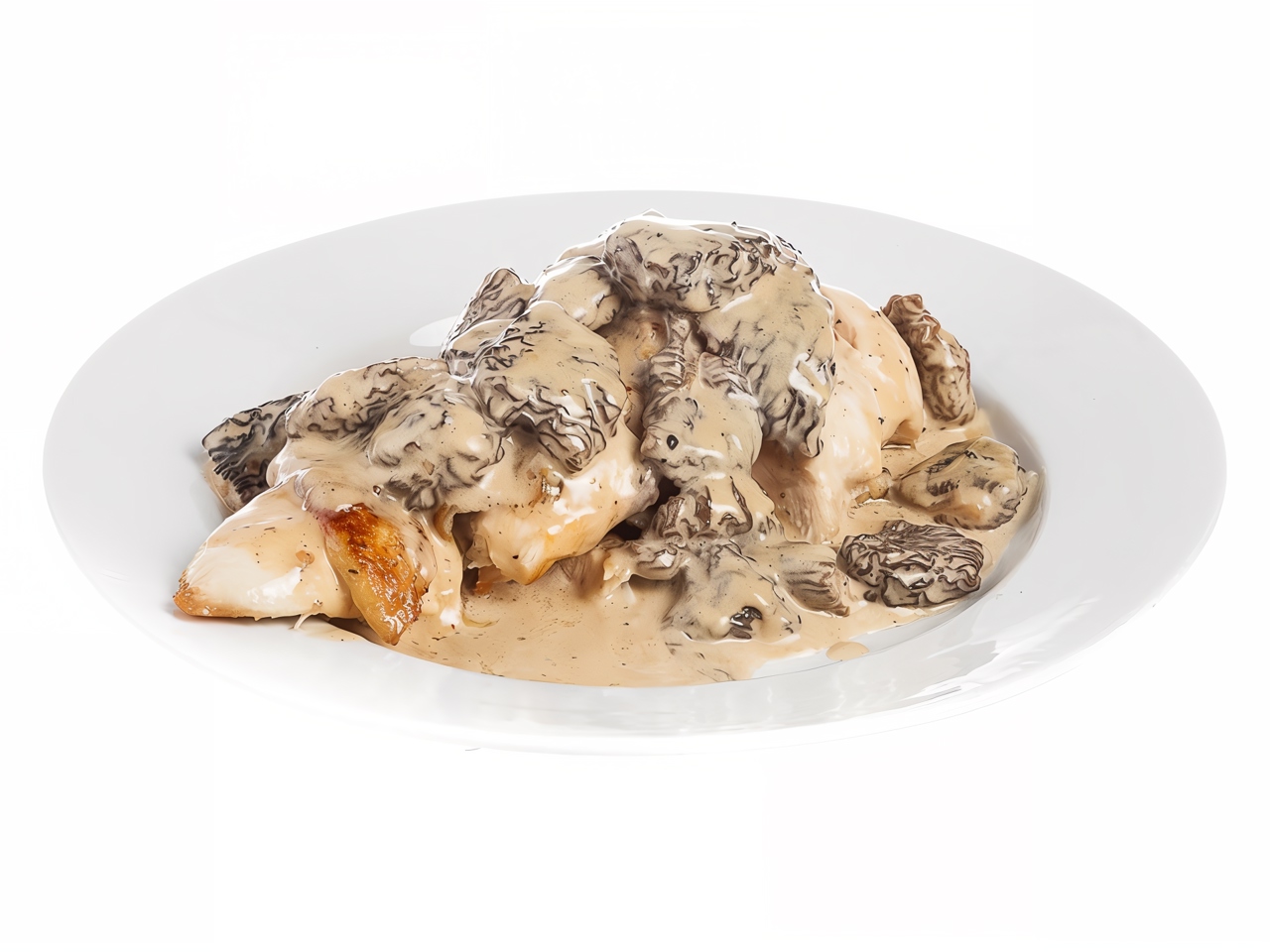 Chicken Breast with Morels and Creamy Sherry Sauce