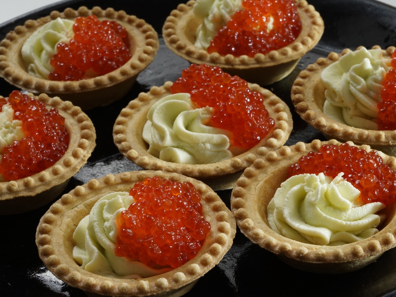 Tartlets with Caviar and Wasabi