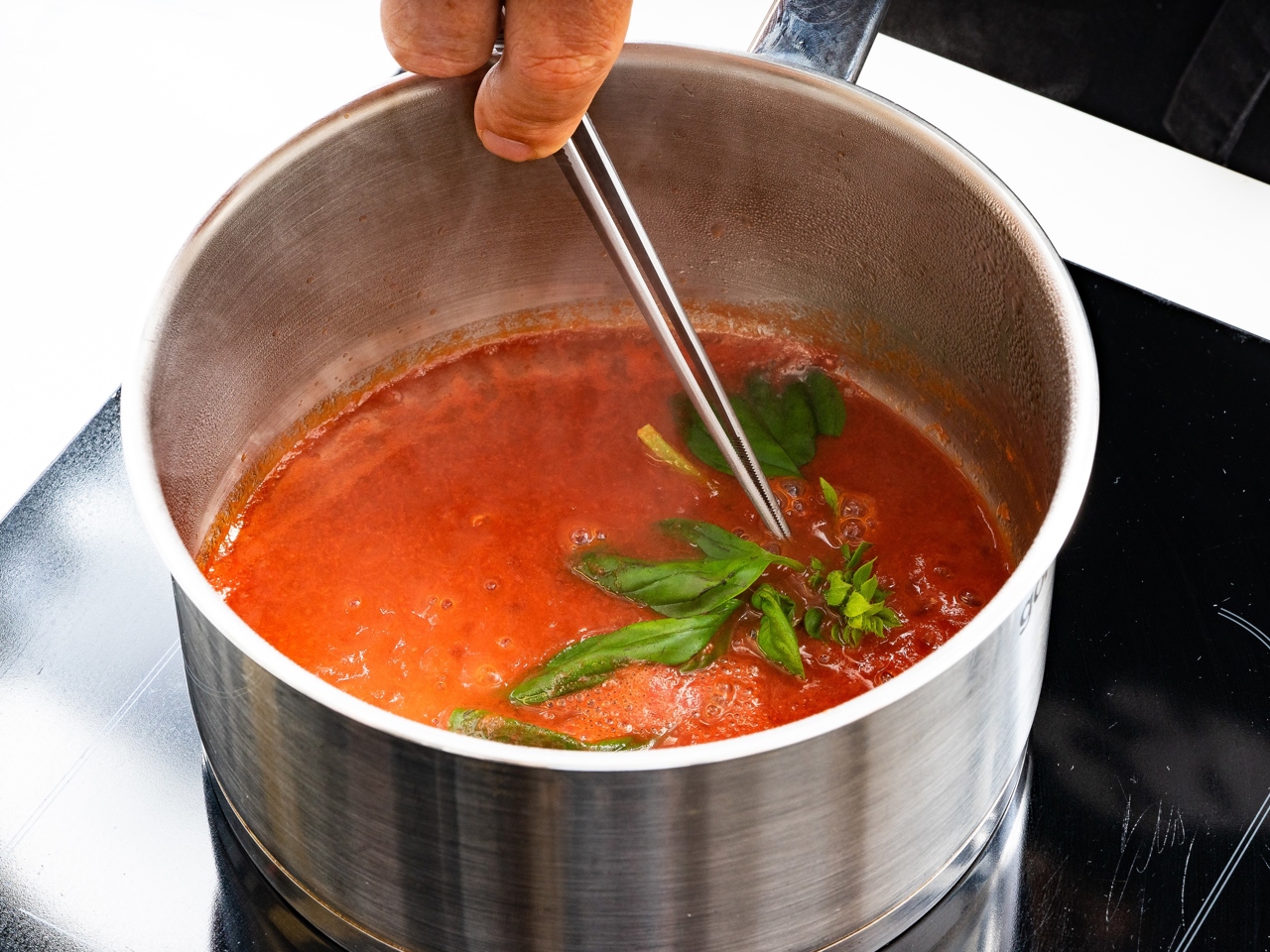 Quick Tomato Sauce with Basil and Garlic