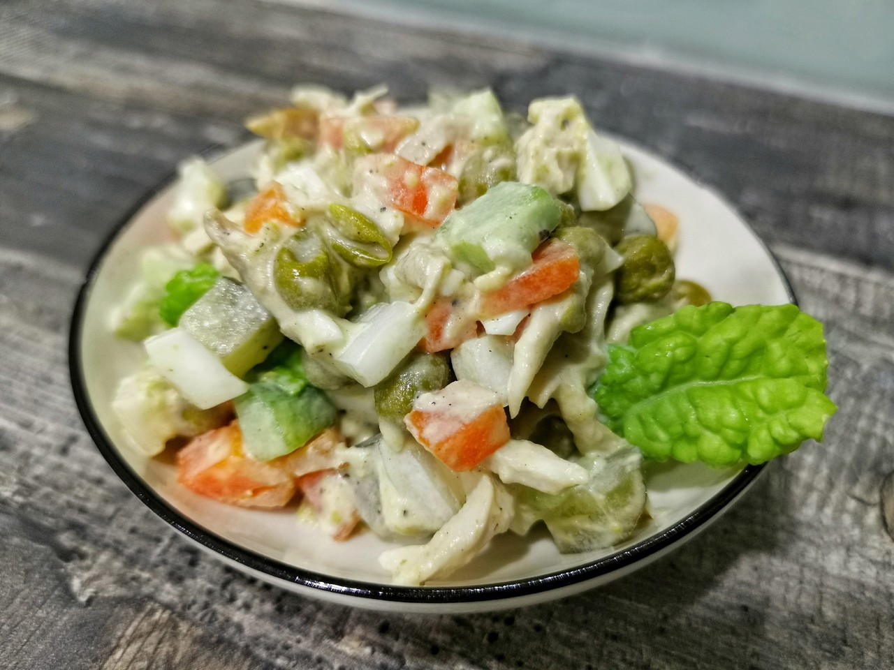 Olivier Salad with Quail