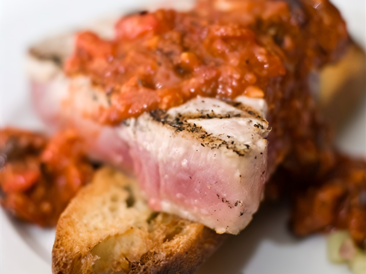 Bruschetta with Prosciutto and Tomato Sauce – Italian recipe