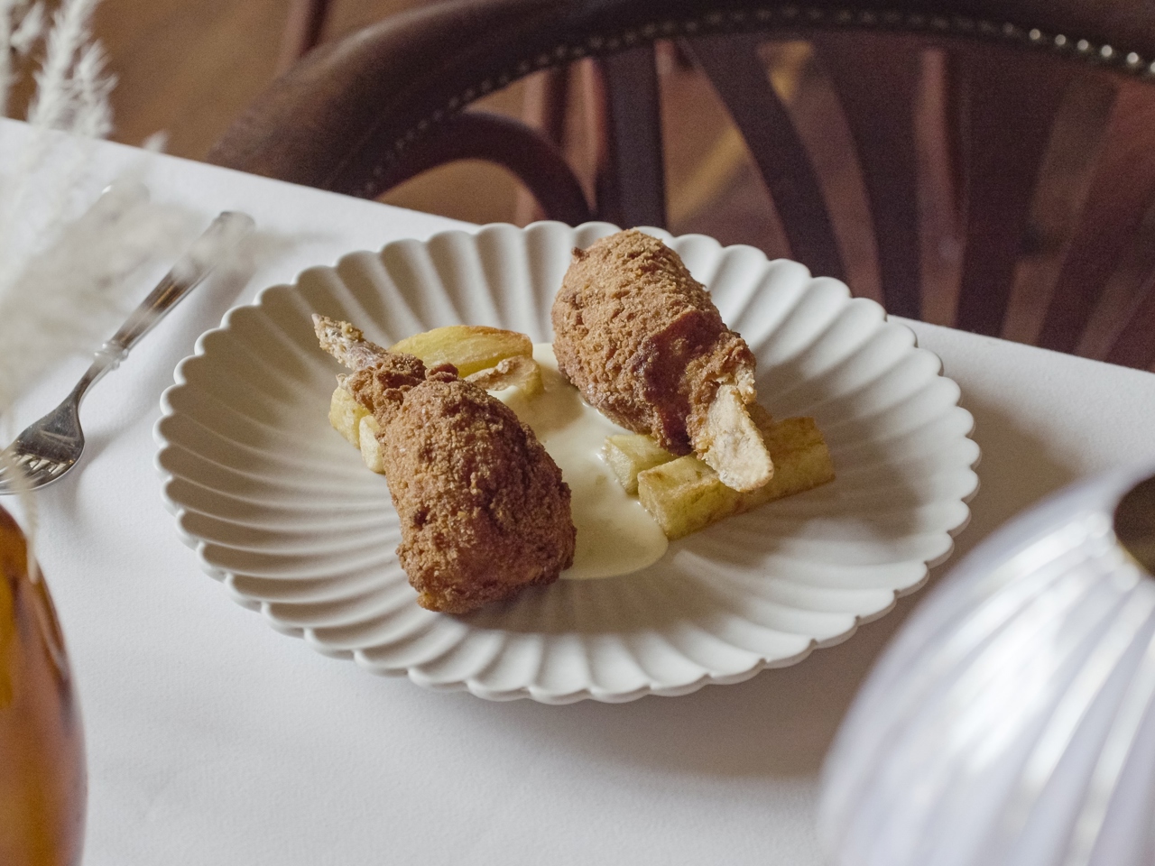 Cordon Bleu Style Chicken Wings with Crispy Potatoes