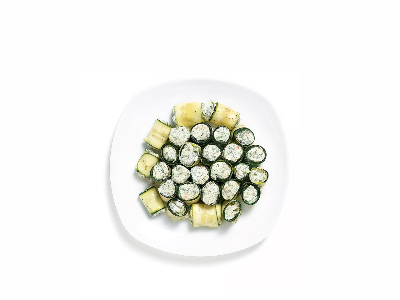 Zucchini Rolls with Homemade Yogurt Cheese