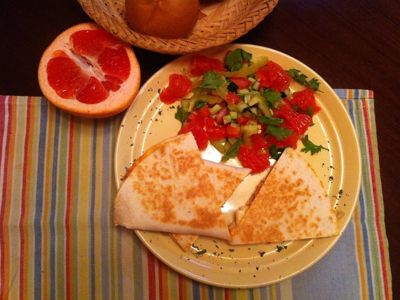 Chicken and Cheddar Quesadilla