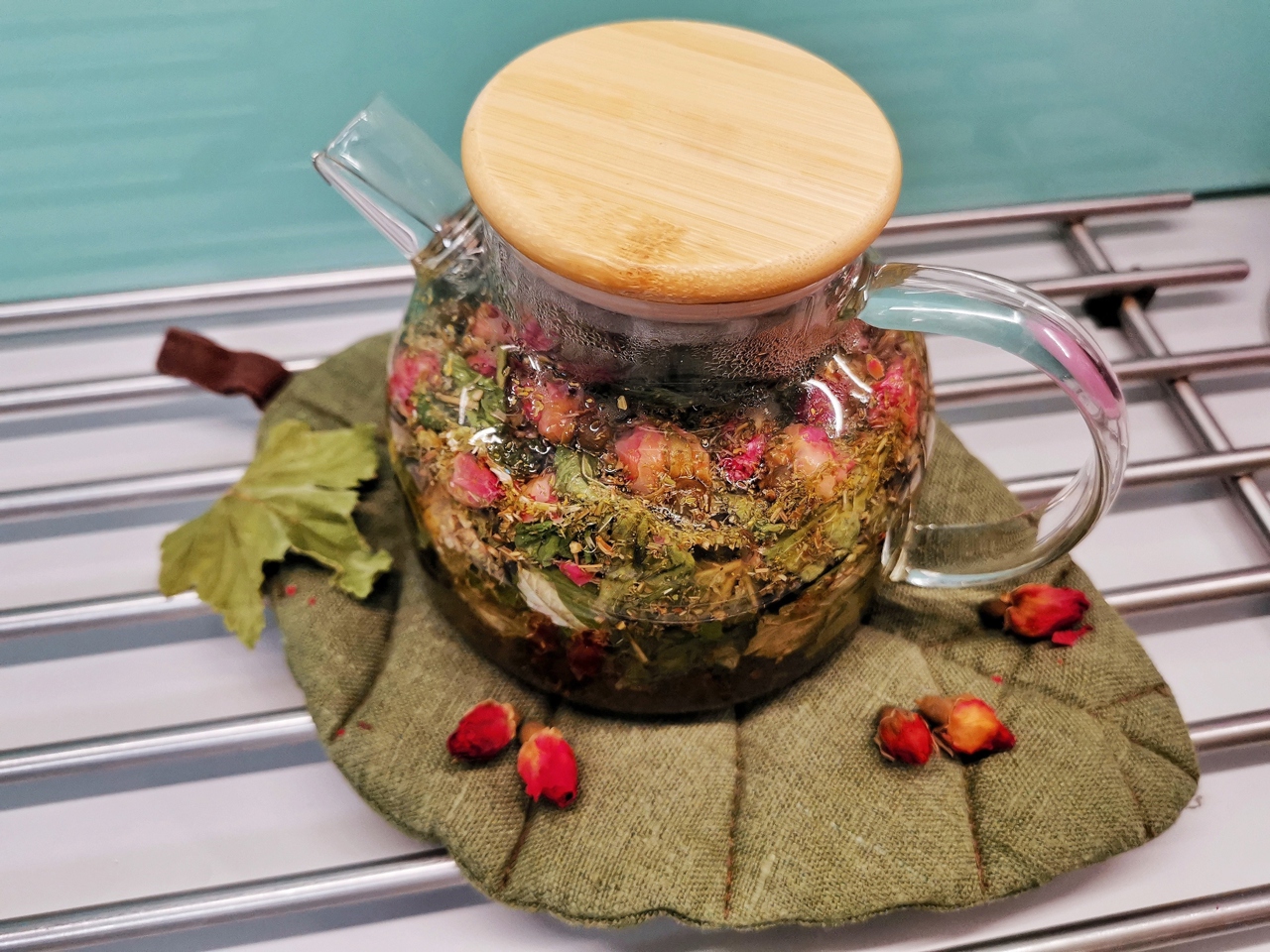 Herbal Tea with Dried Roses