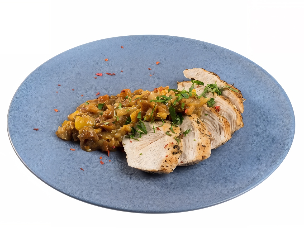 Turkey with Persimmon and Pear Chutney