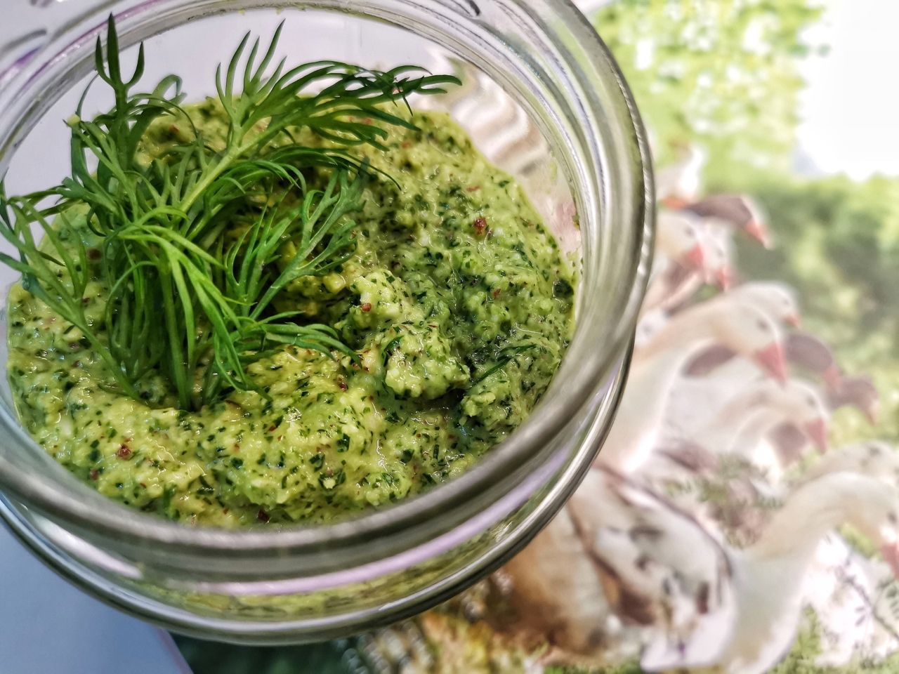 Dill and Cilantro Pesto
