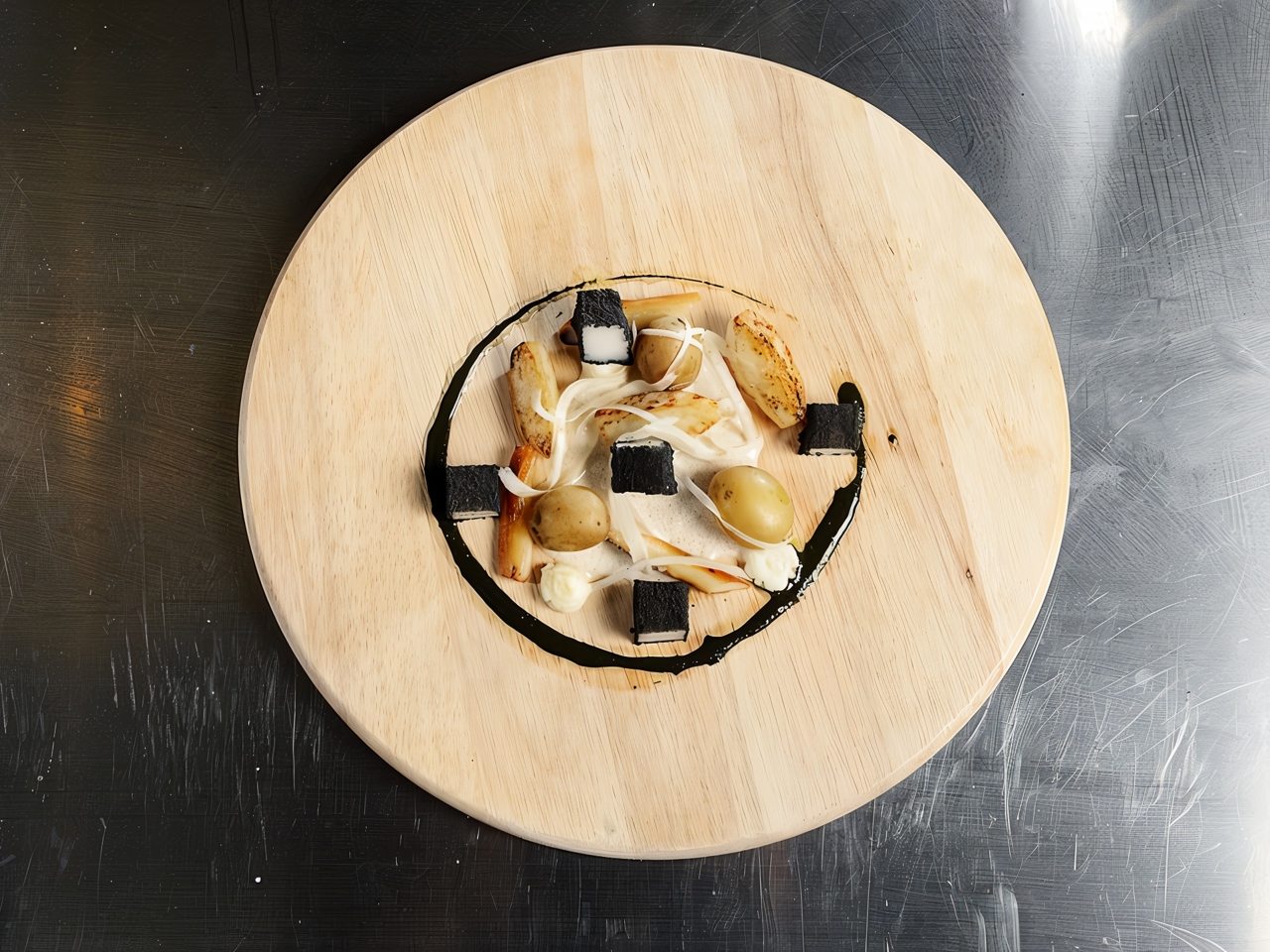 Butter Fish with Root Vegetables