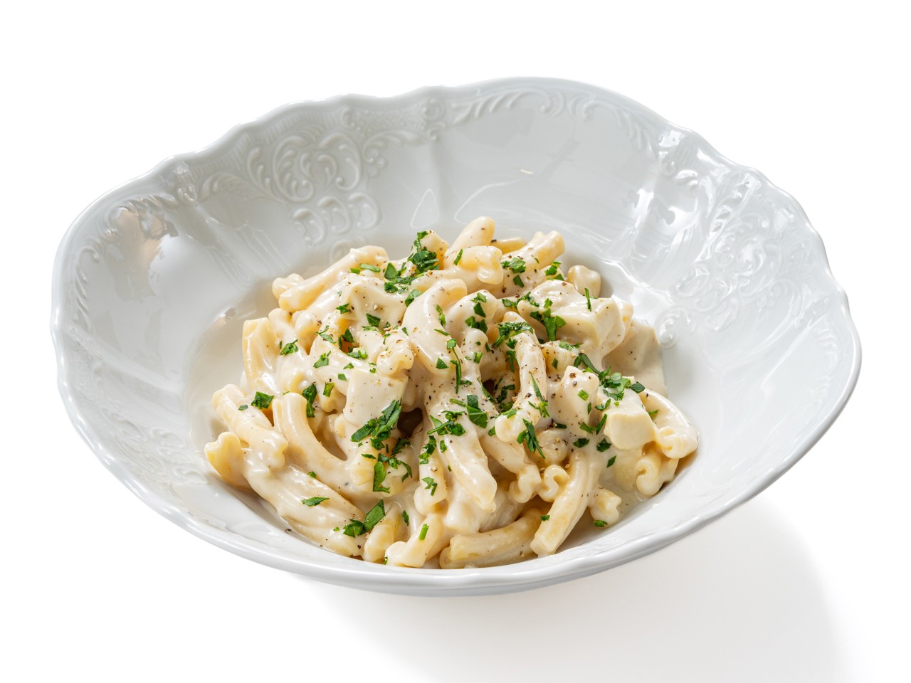 Vegan Alfredo Pasta with Seitan