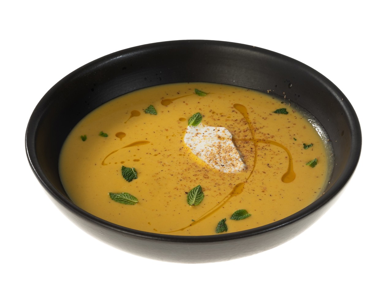 Spicy Pumpkin Soup with Pear