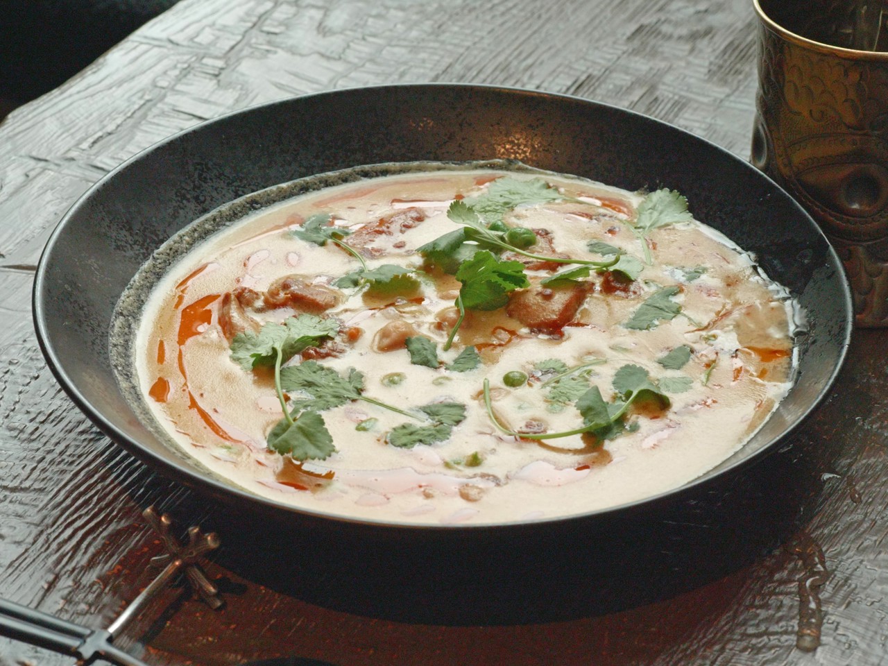 Tandoori Chicken Soup with Coconut Cream