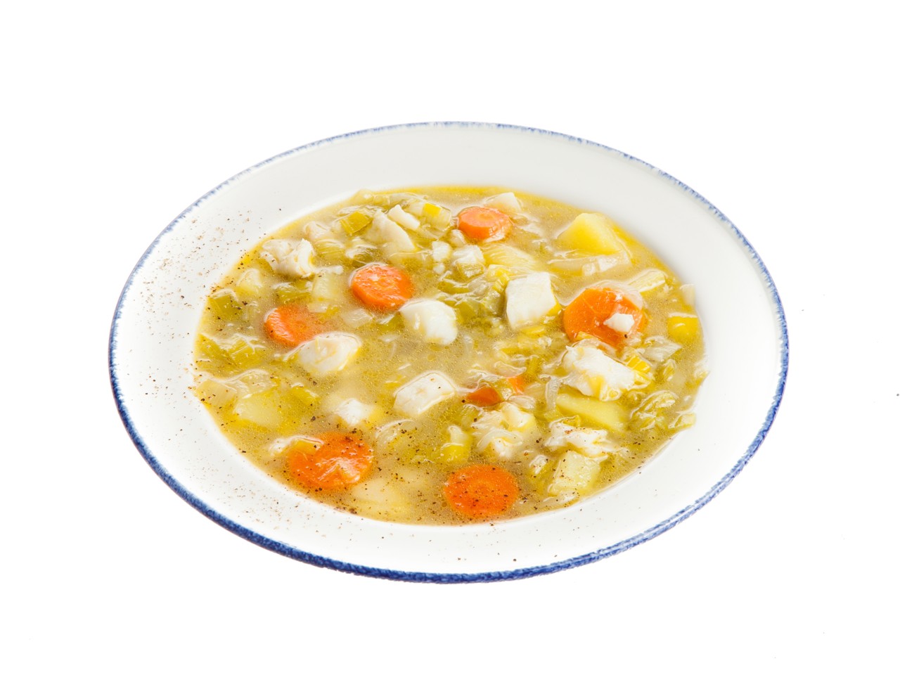 Fish Soup Porrusalda with Cod