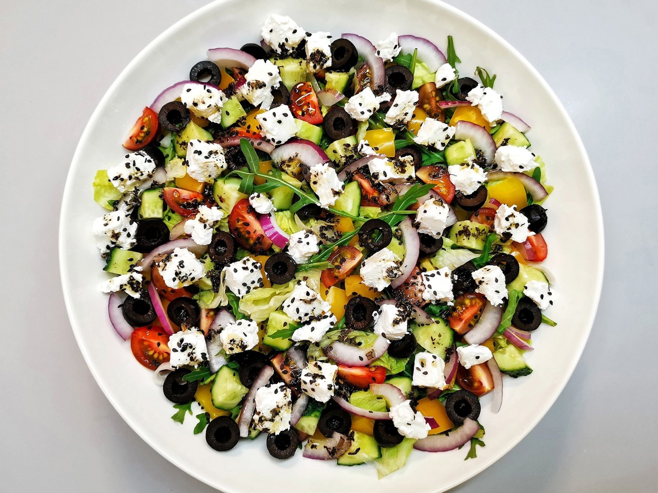Greek Salad with Arugula