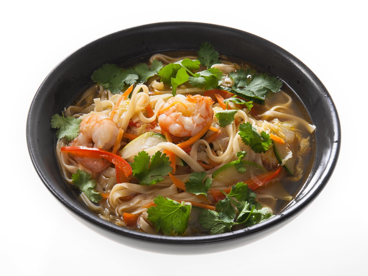 Traditional Filipino Pancit Soup with Egg Noodles