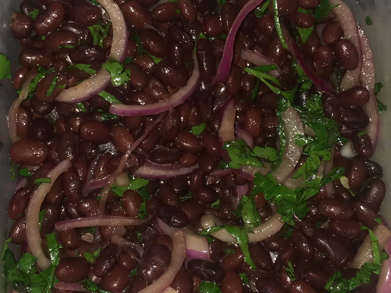 Bean Salad with Red Onion and Parsley – Italian recipe