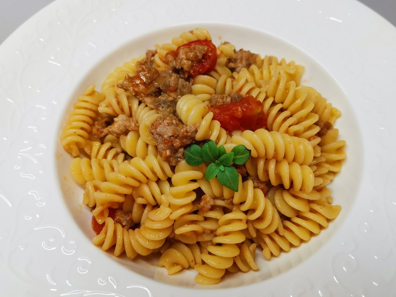 Fusilli with Bolognese Sauce