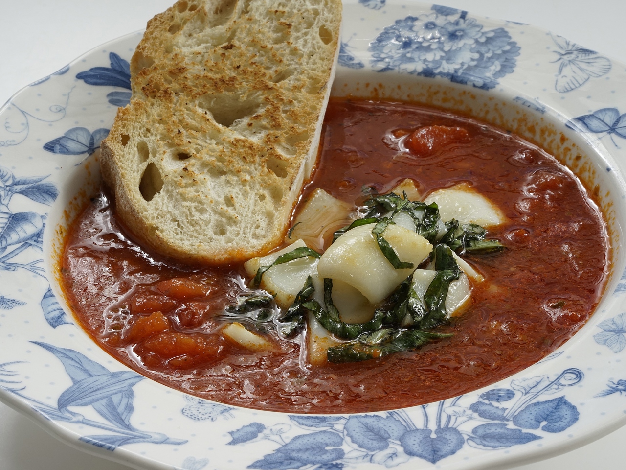Mediterranean Tomato Soup with Squid