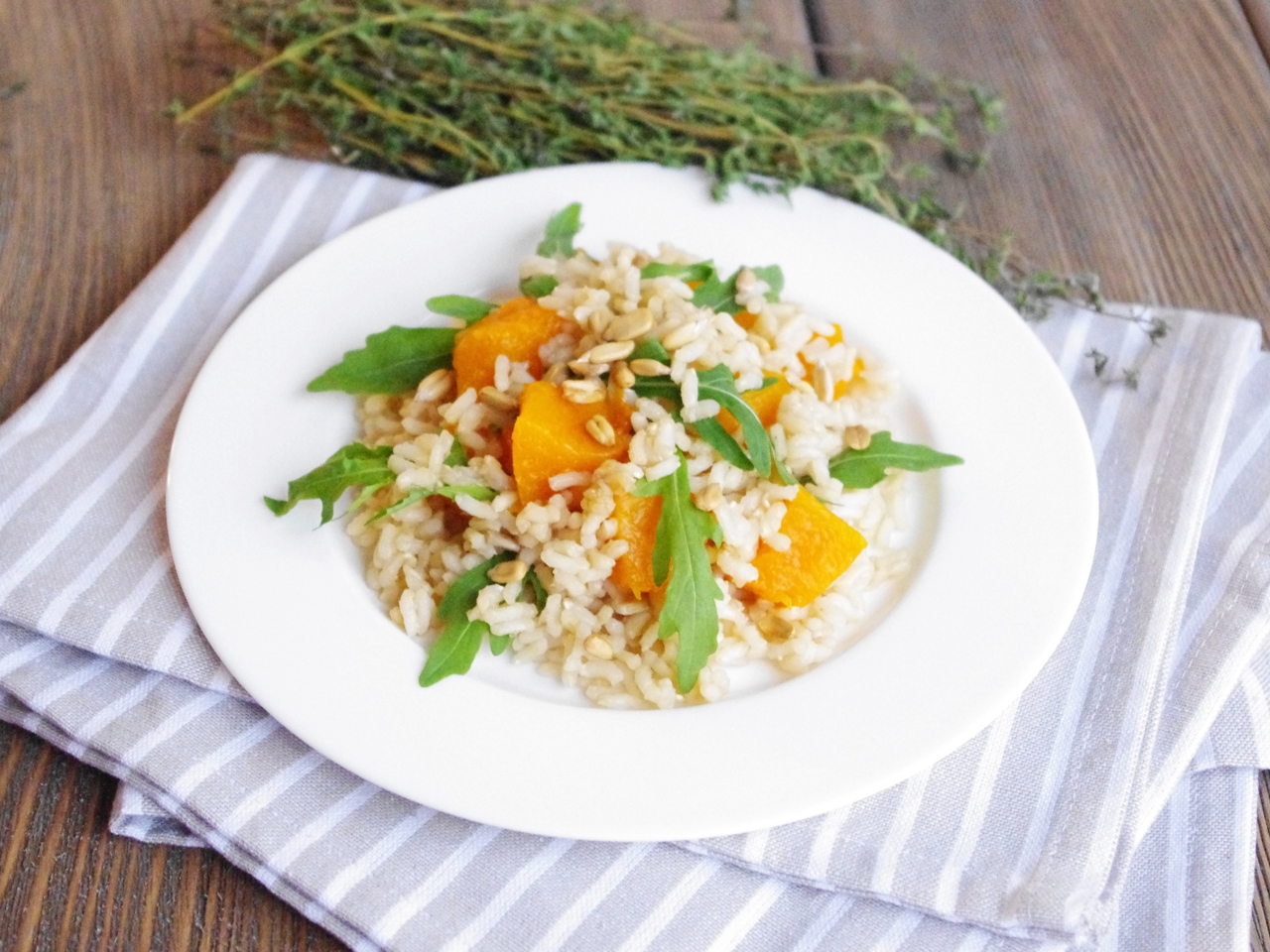Brown Rice with Roasted Pumpkin – European recipe