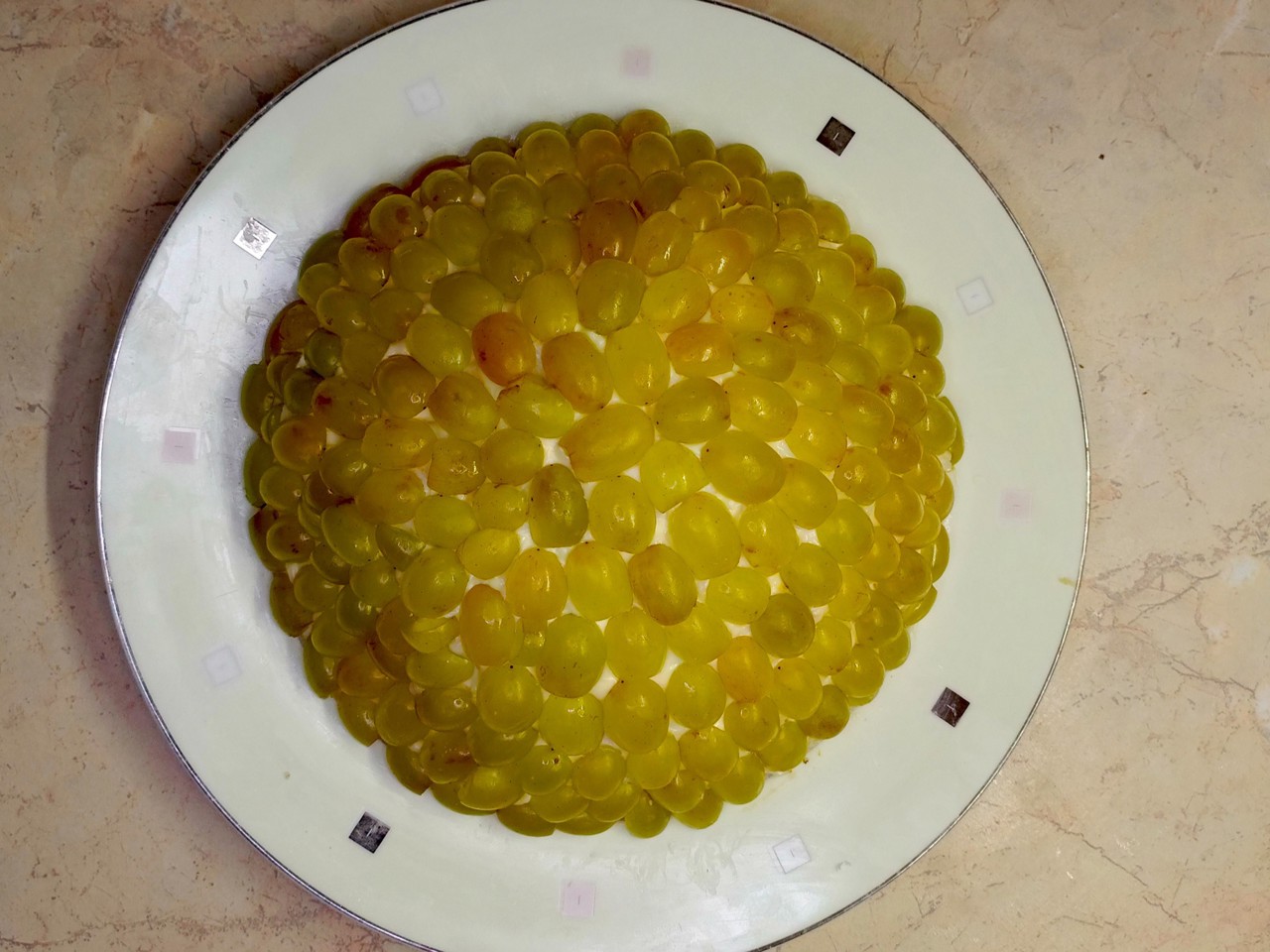 Layered Salad with Beef and Grapes