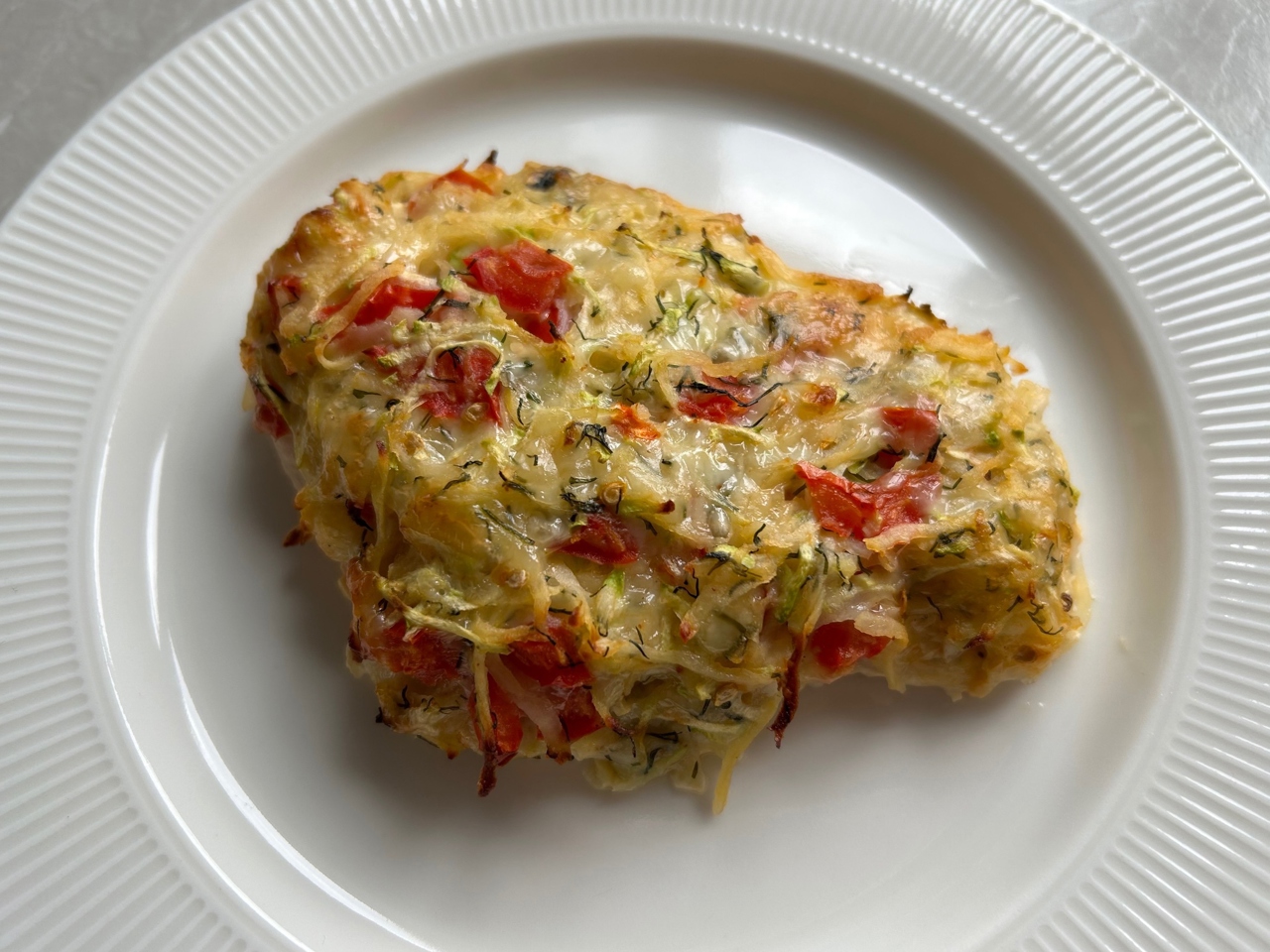 Chicken Breast Under Vegetable Layer