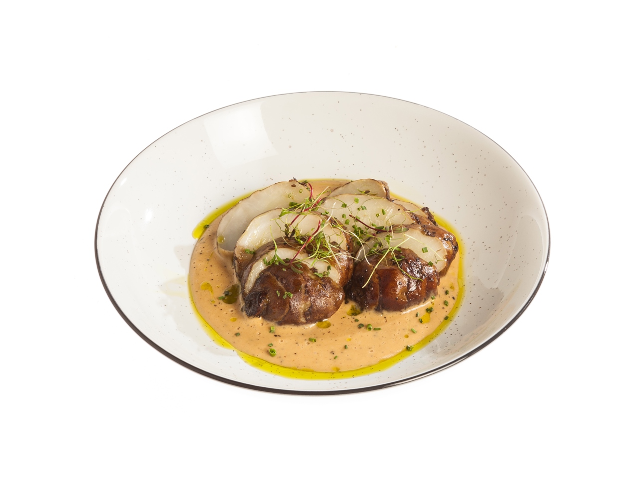 Baked Jerusalem Artichoke with Onion Sauce