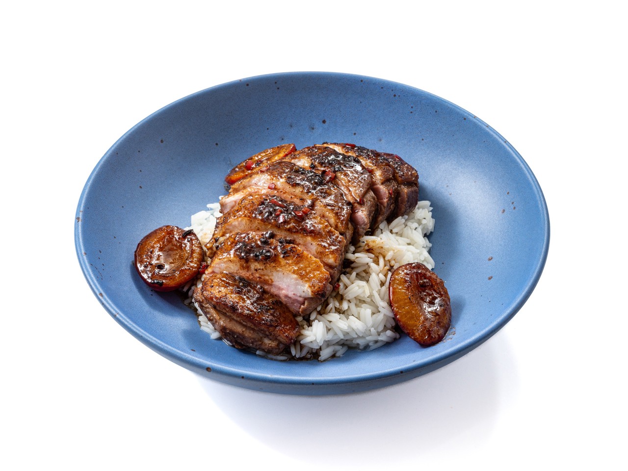 Spicy Sous Vide Duck with Plums